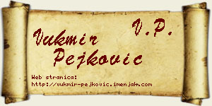 Vukmir Pejković vizit kartica